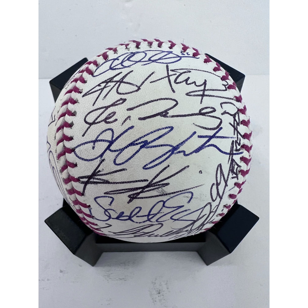 Philadelphia Phillies 2008 World Series champions team signed commemorative baseball Jimmy Rollins Chase Utley Charlie Manuel Ryan Howard