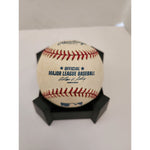 Load image into Gallery viewer, Atlanta Braves Greg Maddux John Smoltz Chipper Jones Tom Glavine Bobby Cox official Rawlings MLB baseball signed with proof free displaycase
