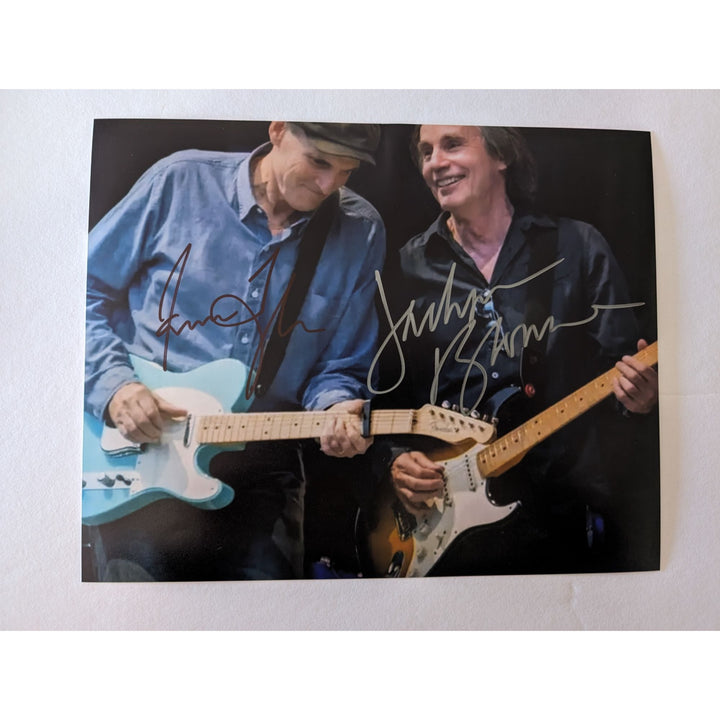 James Taylor and Jackson Browne 8x10 photo signed with proof