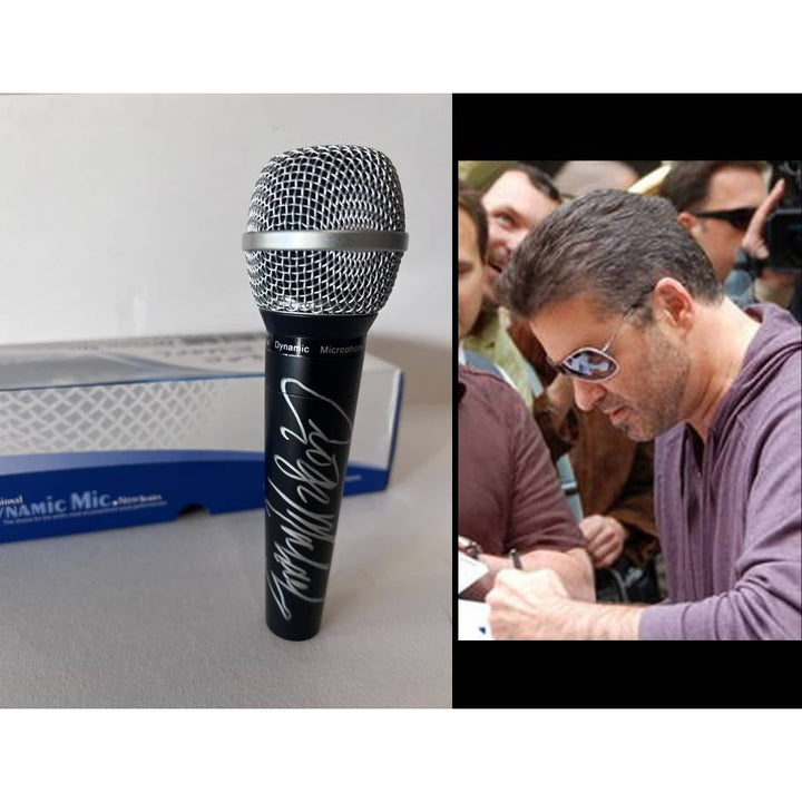 George Michael microphone signed with proof