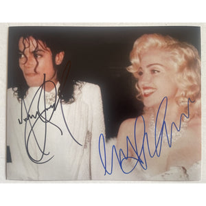 Michael Jackson and Madonna 8x10 photo signed with proof