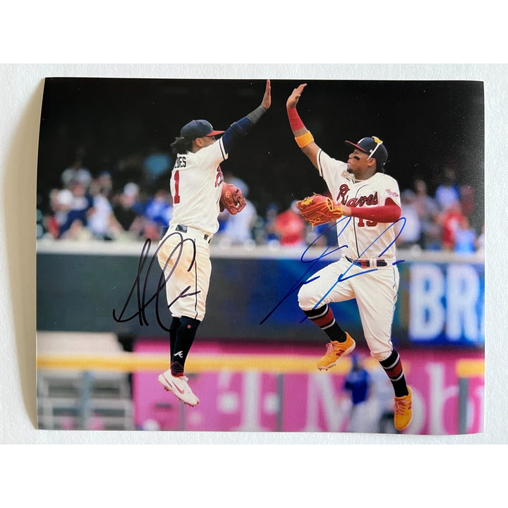 Atlanta Braves Ozzie Albies and Ralph Acuna Jr.  8x10 photo signed with proof