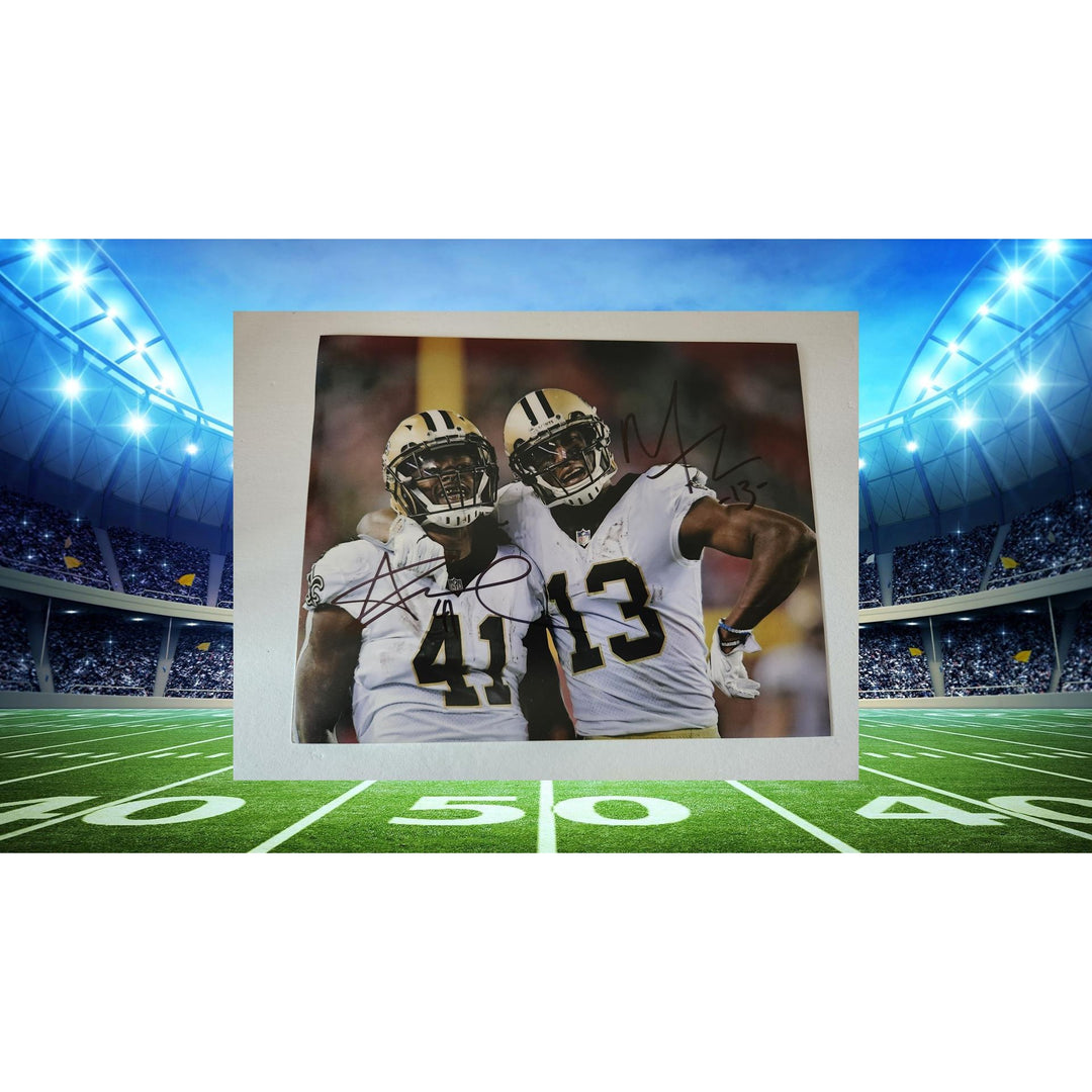 Alvin Kamara and Michael Thomas 8x10 photo signed