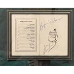 Load image into Gallery viewer, Tiger Woods Jack Nicklaus Arnold Palmer 40 + Masters golf champions green jacket signed and framed  with proof
