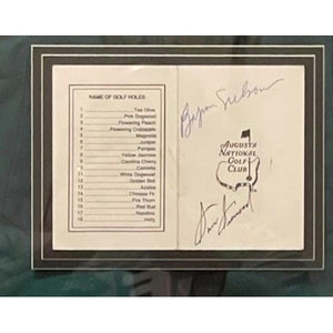Tiger Woods Jack Nicklaus Arnold Palmer 40 + Masters golf champions green jacket signed and framed  with proof