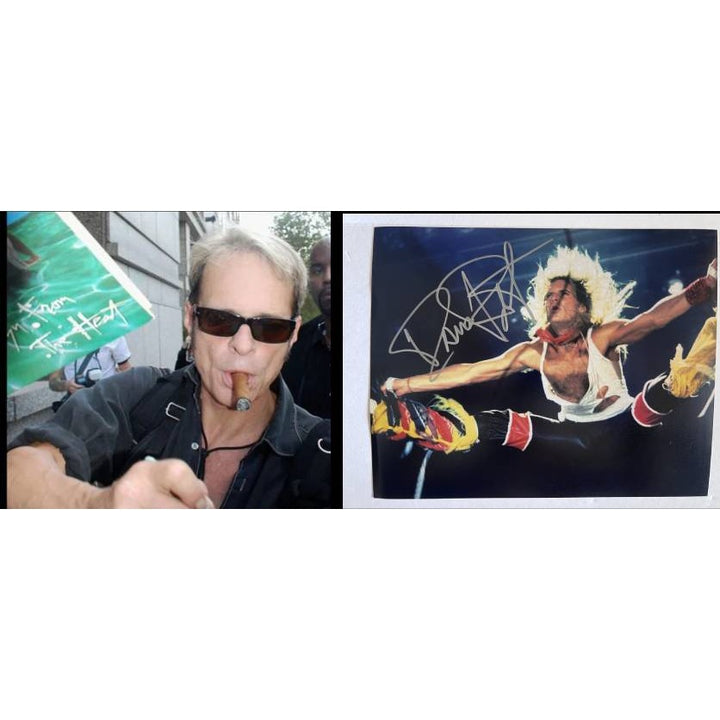 David Lee Roth 8x10 photo signed with proof