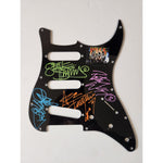 Load image into Gallery viewer, Gene Simmons Ace Frehley Peter Criss Paul Stanley Kiss Fender Stratocaster electric pickguard signed with proof
