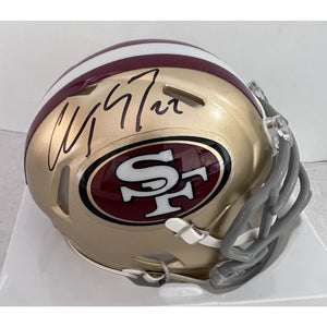 Christian McCaffrey San Francisco 49ers Riddell mini helmet signed