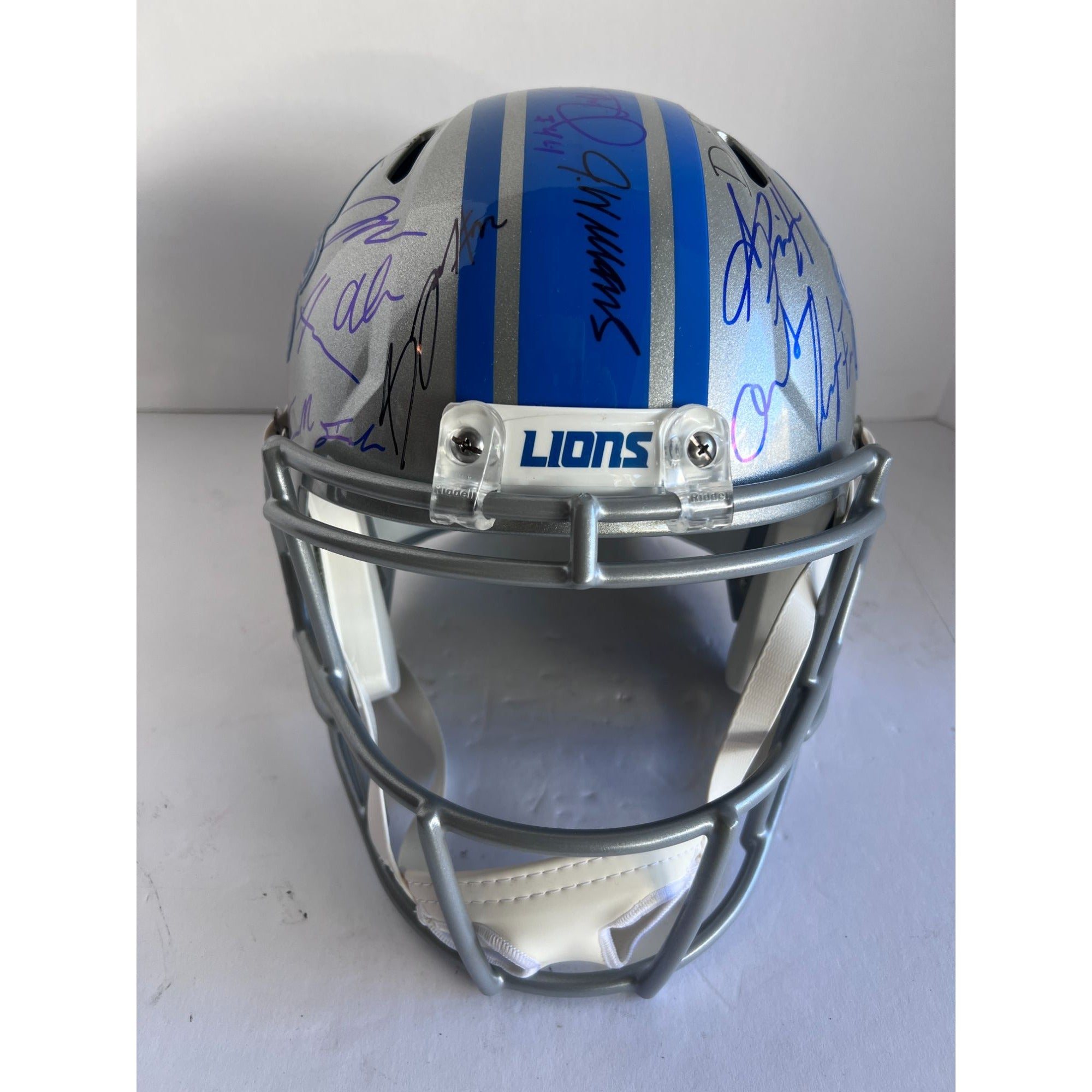 Detroit Lions 2023-24 Jared Goff Dan Campbell Penei Sewell Amon-ra St Brown Aidan Hutchinson Detroit Lions Riddell speed authentic gamemodel