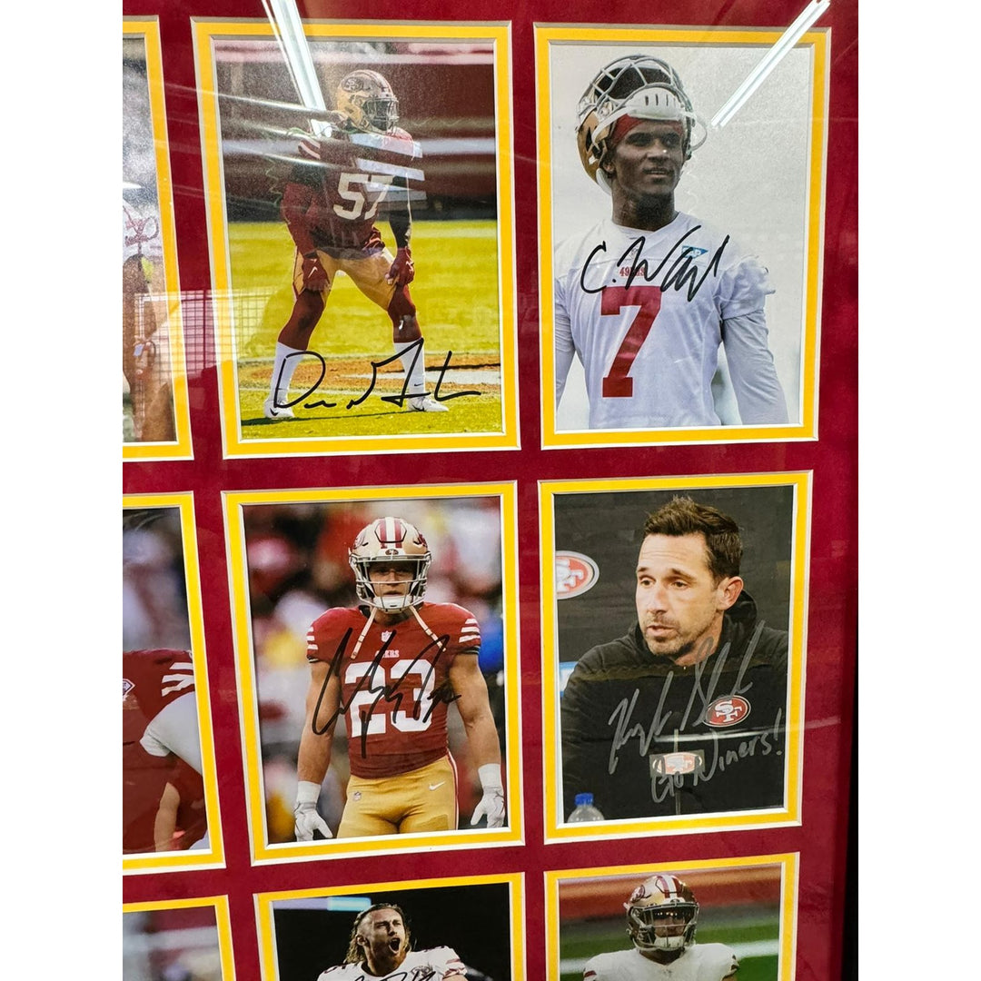 San Francisco 49ers 5x7 photos signed the framed with proof Christian McCaffrey Deebo Samuel George Kittle