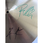 Load image into Gallery viewer, Vivian Campbell Rick Allen Joe Elliott Def Leppard band signed 18&quot; cymbal with proof
