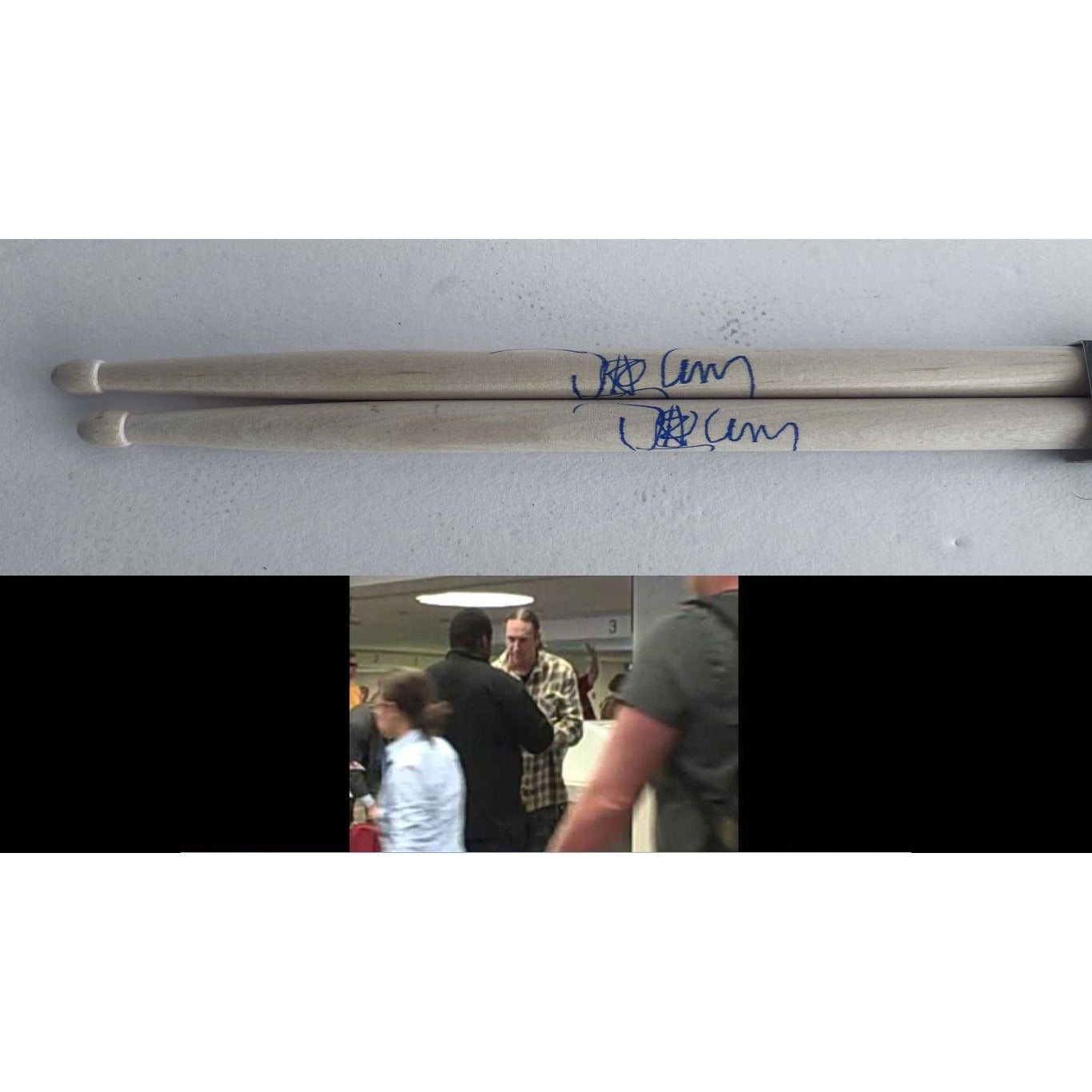 Danny Carey of Tool Drumstick signed with proof