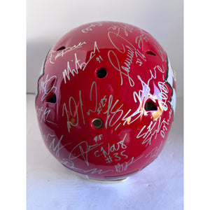 Kansas City Chiefs Patrick Mahomes Tyreek Hill Travis Kelce 2019-2020 Super Bowl champions Speed Authentic team signed helmet with proof