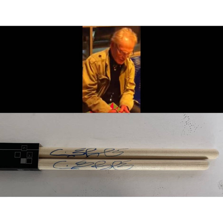 Ginger Baker of Cream Drumsticks signed with proof