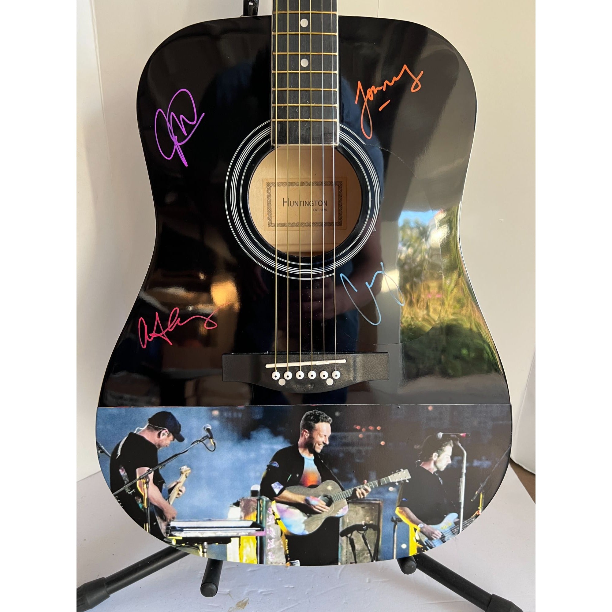 Coldplay One of A kind 39' inch full size acoustic guitar signed
