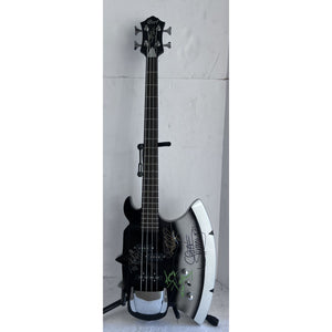 Gene Simmons Ace Frehley Peter Criss Paul Stanley Kiss One of a Kind electric bass guitar signed with proof