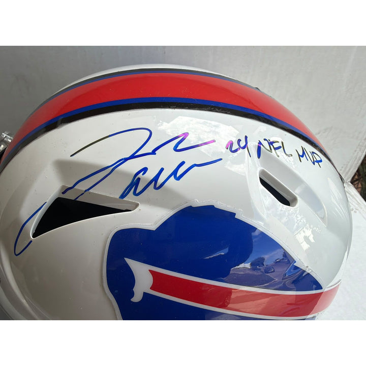 Josh Allen Buffalo Bills Riddell authentic full size helmet signed with proof.