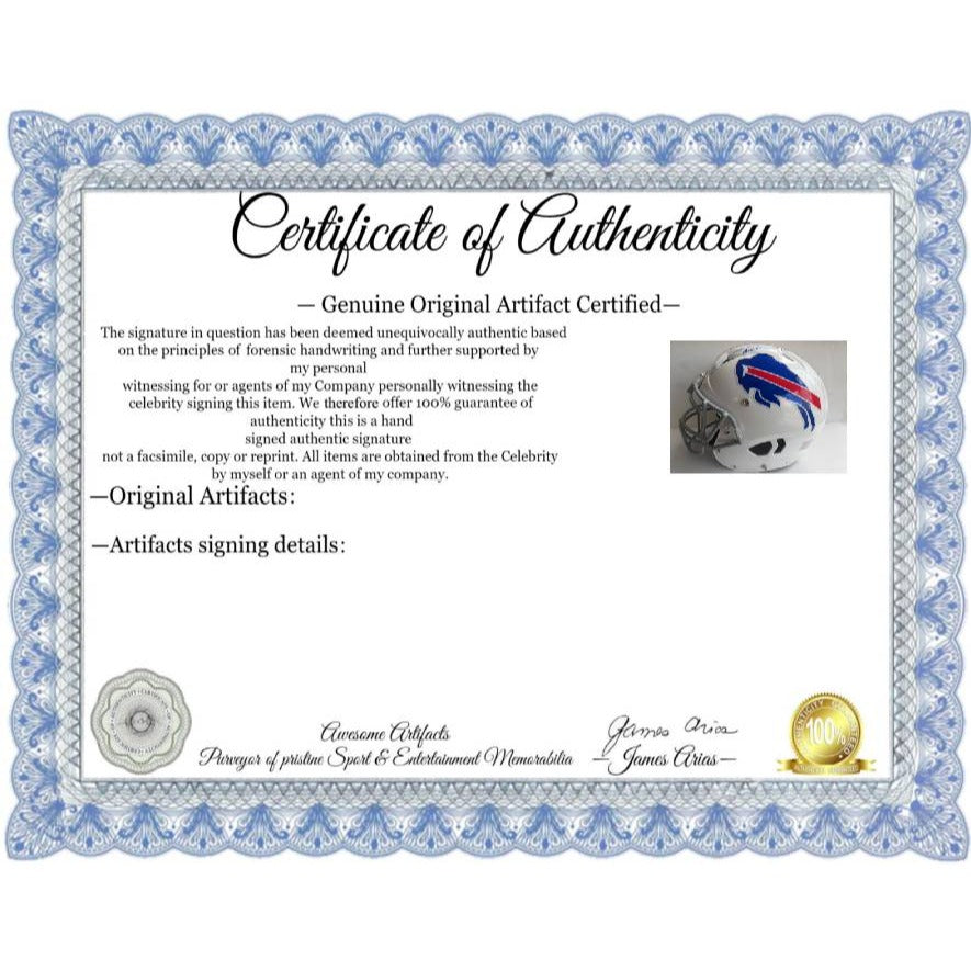 Josh Allen Buffalo Bills Riddell authentic full size helmet signed with proof.