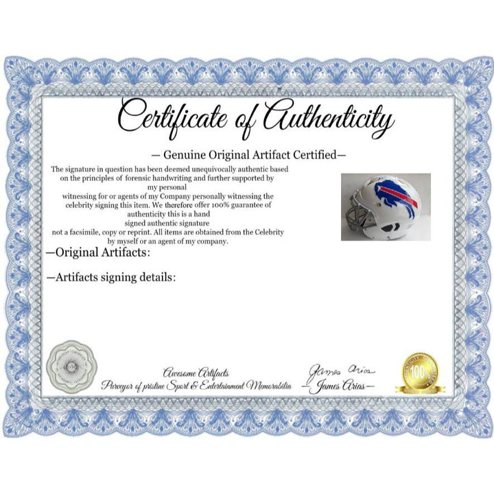 Josh Allen Buffalo Bills Riddell authentic full size helmet signed with proof.