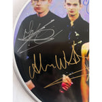 Load image into Gallery viewer, Depeche Mode David Gahan, Andrew Fletcher, Martin Gore, Alan Wilder one-of-a-kind drumhead signed with proof
