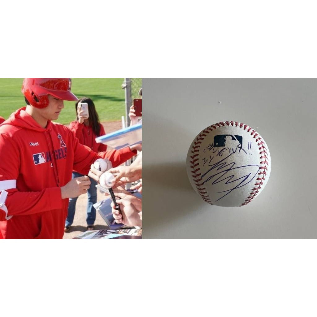 Shohei Ohtani Rawlings official Major League baseball signed Japanese with proof