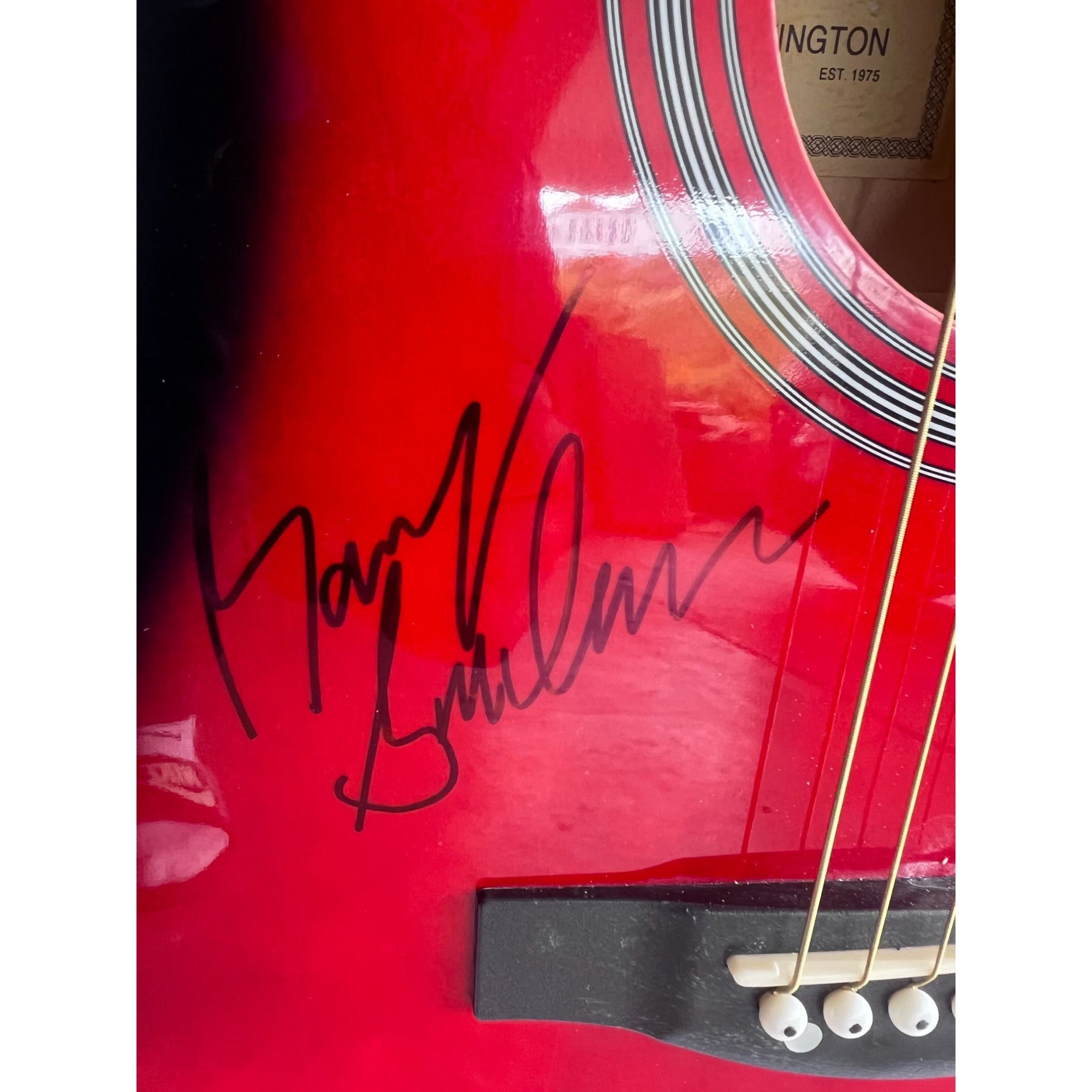 Boston Brad Delp Tom Scholz Sib Hashian Barry Goudreau Huntington full size acoustic guitar signed