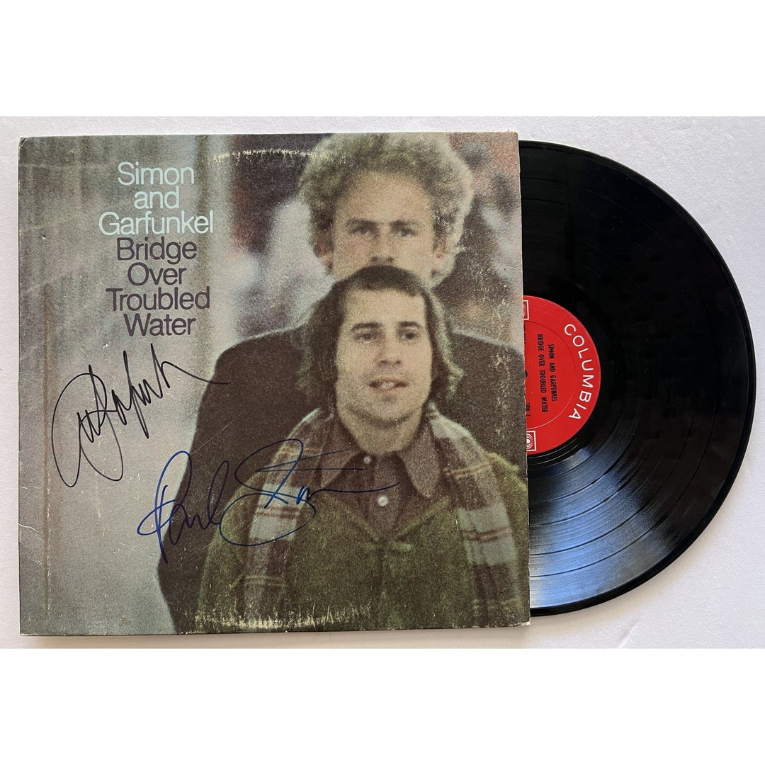 Simon and Garfunkel Paul Simon Art Garfunkel Bridge over Troubled Water lp signed with proof