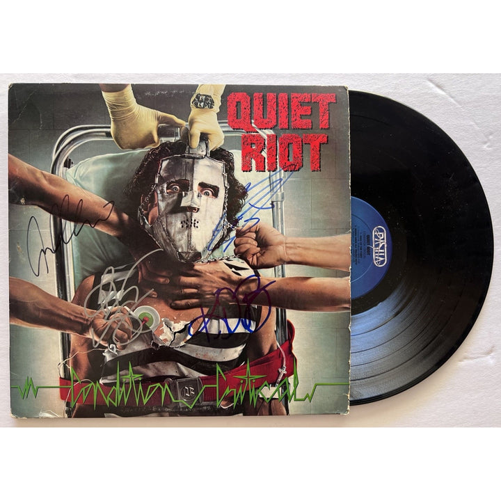 Quiet Riot  Kevin DuBrow, Randy Rhoads, Rudy Sarzo and Drew Forsyth "Condition Critical" LP signed