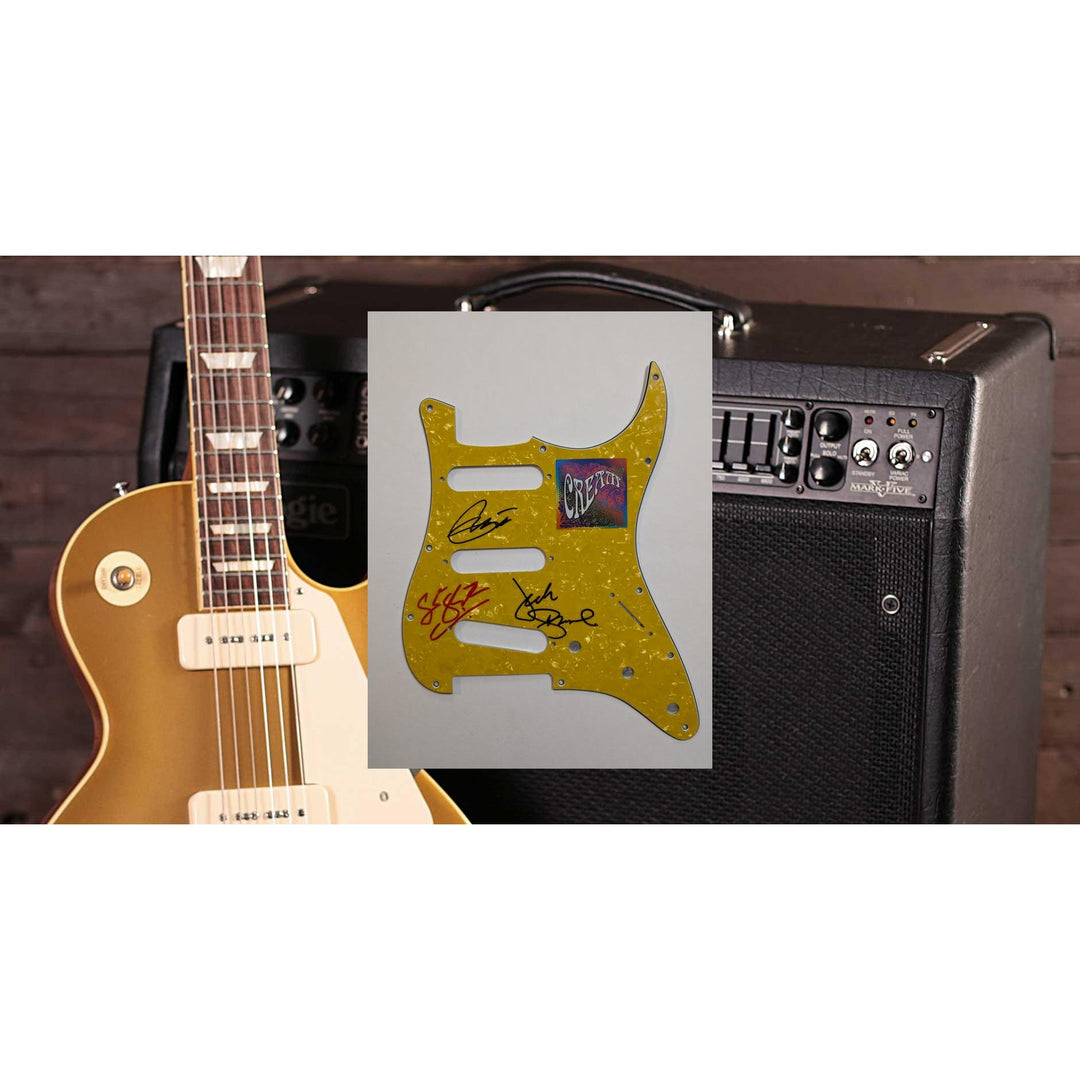 Cream Eric Clapton Ginger Baker Jack Bruce Stratocaster electric pickguard signed with proof