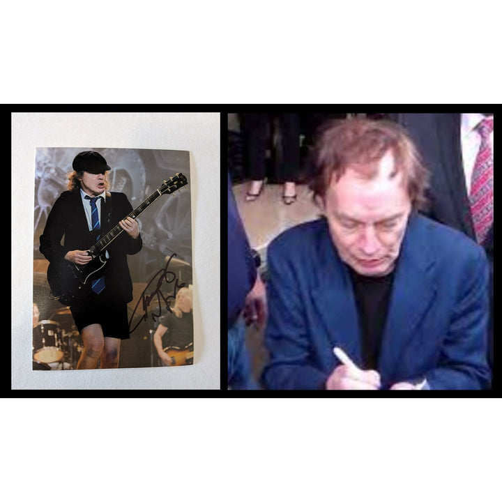 Angus Young ACDC 5x7 photograph signed with proof