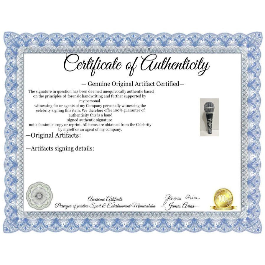 Mick Jagger Rolling Stones signed microphone with proof