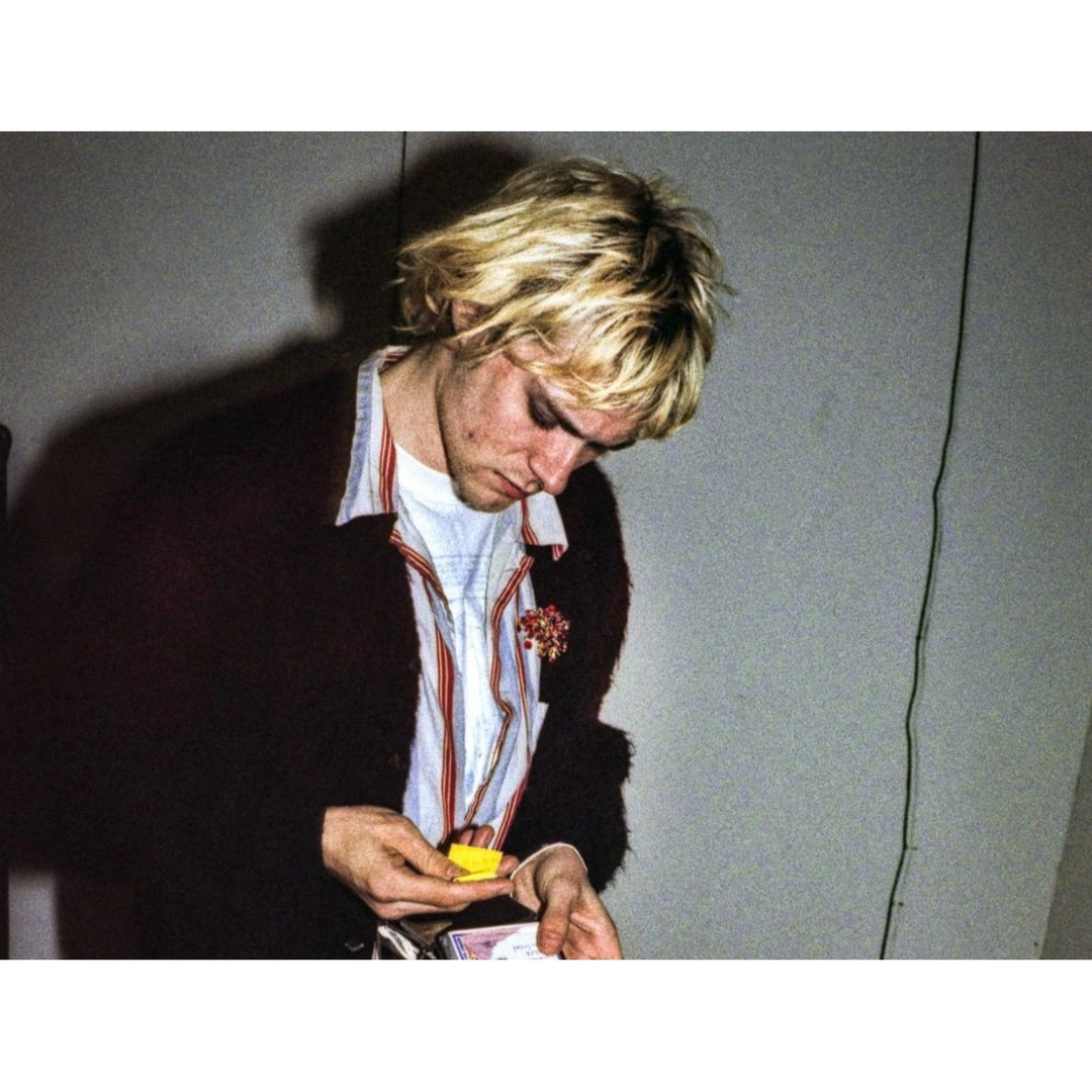 Kurt Cobain Nirvana "In Utero" vintage sticker signed with sketch from Kurt signed with proof