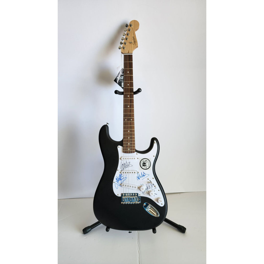 Depeche Mode David Gahan, Martin Gore, Alan Wilder, & Andy Fletcher authentic Fender Stratocaster electric guitar signed with proof