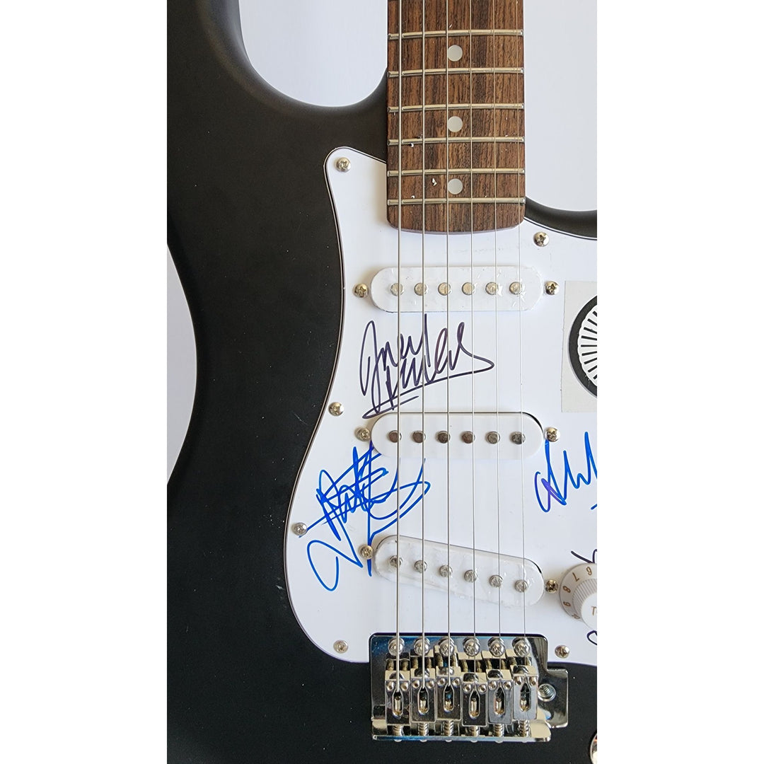 Depeche Mode David Gahan, Martin Gore, Alan Wilder, & Andy Fletcher authentic Fender Stratocaster electric guitar signed with proof