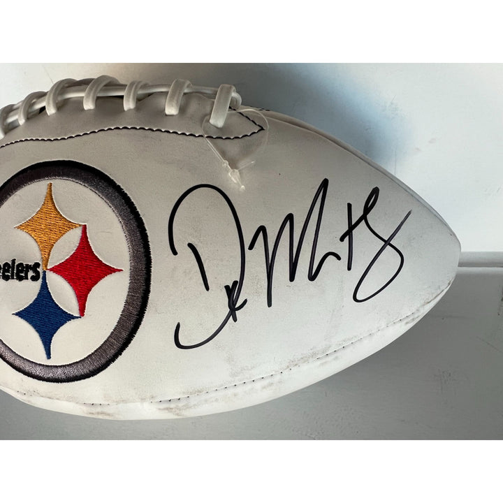 Pittsburgh Steelers full size football Aaron Rodgers & DK Metcalf signed with proof