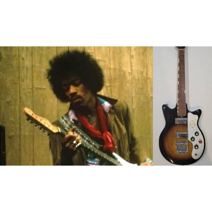Jimi Hendrix  Teisco/Guyatone II 1960s Vintage Japanese Electric Guitar signed with inscription and proof
