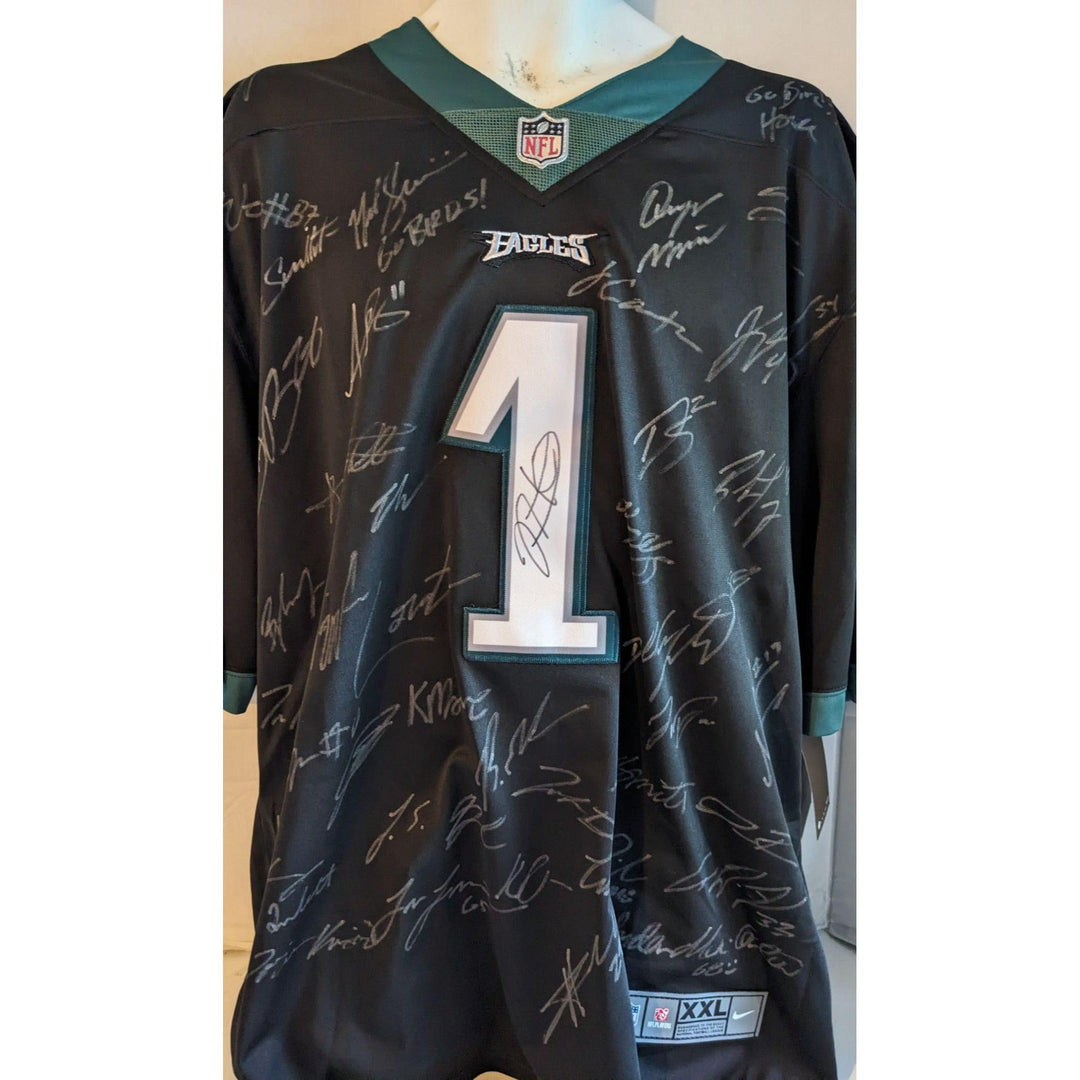 Jalen Hurts Philadelphia Eagles game model jersey xl team signed 2024 with proof 2025 SB champs