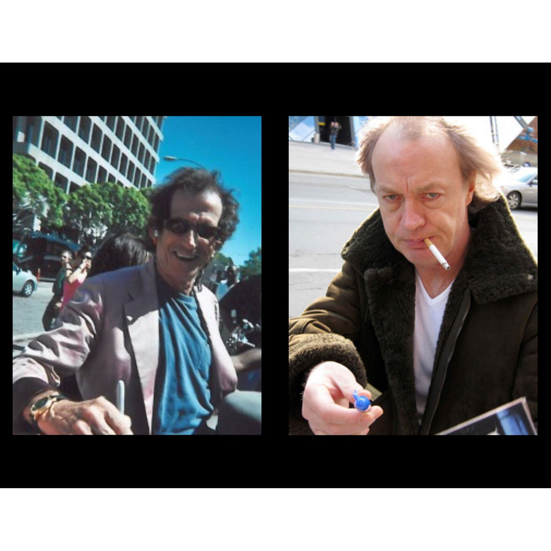Keith Richards & Angus Young 5x7 photo signed with proof