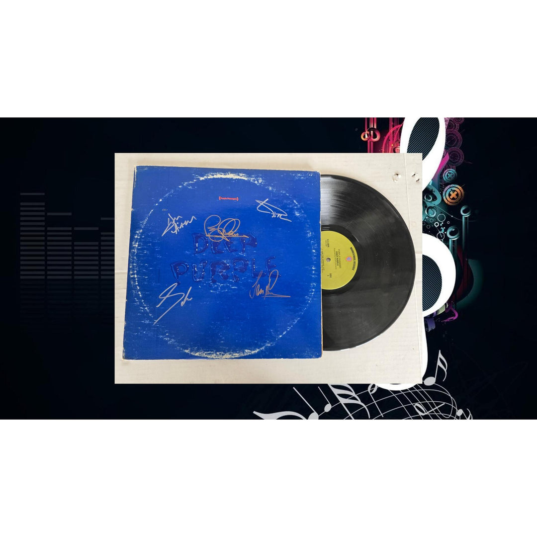 Deep Purple ''Purple Passages'' LP signed with proof.