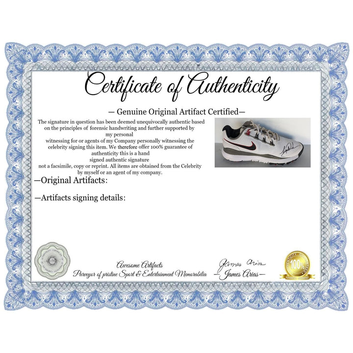 Tiger Woods "The GOAT" Nike Golf shoe signed with proof unique & rare size/11