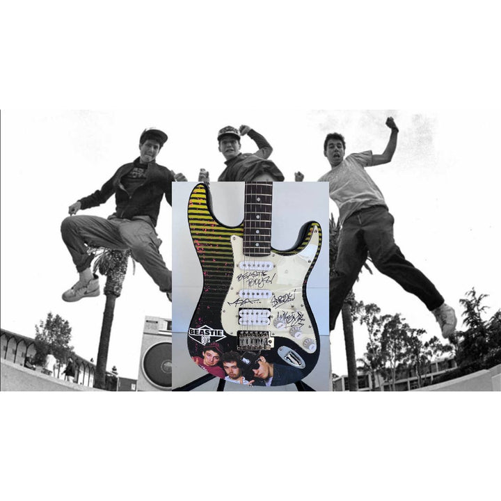 Adam Horowitz ''AD-Rock'', Michael ''Mike D'' Diamond, Adam ''MCA'' Yauch,  the Beastie Boys electric guitar signed with proof.