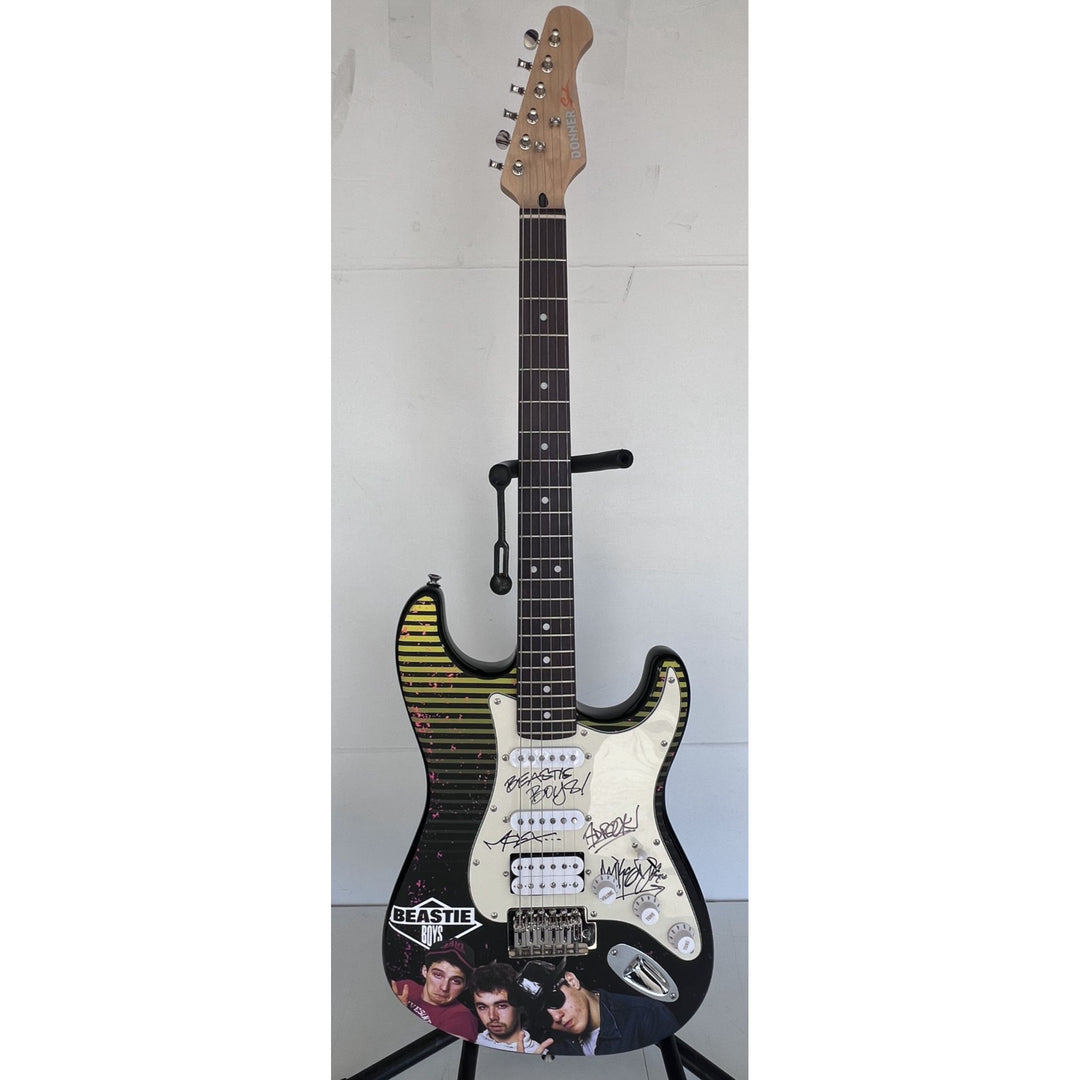 Adam Horowitz ''AD-Rock'', Michael ''Mike D'' Diamond, Adam ''MCA'' Yauch,  the Beastie Boys electric guitar signed with proof.