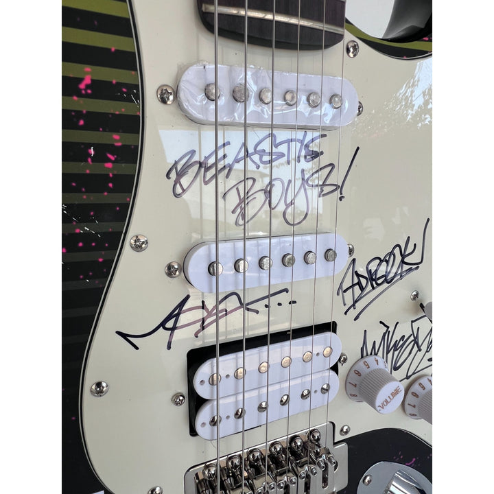 Adam Horowitz ''AD-Rock'', Michael ''Mike D'' Diamond, Adam ''MCA'' Yauch,  the Beastie Boys electric guitar signed with proof.