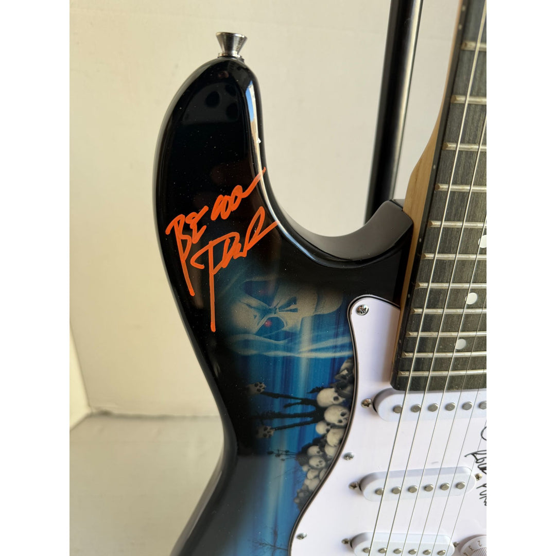 Pantera Phil Anselmo Dimebag Darrell Abbott Diamond Darrell Rex Brown and Vinnie Paul electric guitar signed with proof.