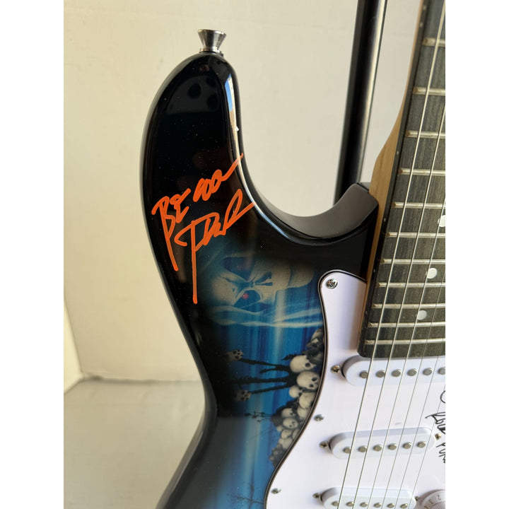 Pantera Phil Anselmo Dimebag Darrell Abbott Diamond Darrell Rex Brown and Vinnie Paul electric guitar signed with proof.