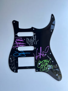 Ozzy Osbourne, Ronnie James Dio, Tony Iommi, Bill Ward, Geezer Butler, Vinnie Appice Black Sabbath Fender Stratocaster guitar pickguard signed with proof