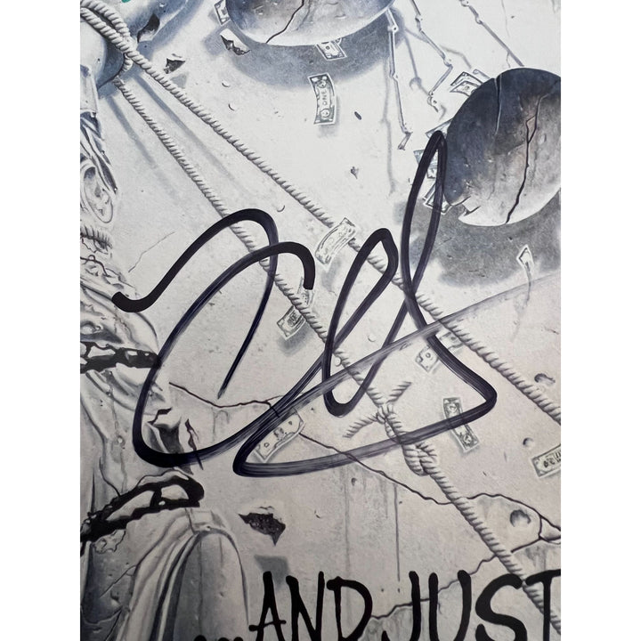 Metallica James Hetfield, Kirk Hammett, Jason Newsted, Lars Ulrich,  'and justice for all' album signed with proof