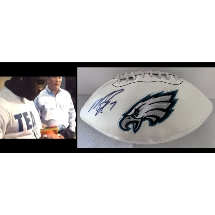 Philadelphia Eagles Michael Vick full size logo football signed