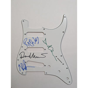 David Gilmour Roger Waters Nick Mason Richard Wright Pink Floyd Fender Stratocaster electric guitar pick guard signed with proof