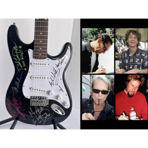 Eddie Van Halen David Lee Roth Sammy Hagar Michael Anthony Alex Van Halen Huntington Stratocaster full size electric guitar signed with proo